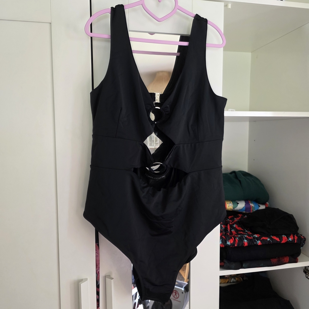 Foxblood Black One-Piece Swimsuit (2XL)